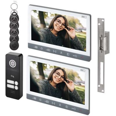 Emos Sada videotelefonu EM-10AHD pro 2 účastníky s elektronickým zámkem otevřeno/zavřeno Emos Sada videotelefonu EM-10AHD pro 2 účastníky s elektronickým zámkem otevřeno/zavřeno