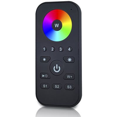 McLED - RF-Fernedbení RGBW 4 Kanal - Černá - včetně nástěnného držáku - RF remote control McLED - RF-Fernedbení RGBW 4 Kanal - Černá - včetně nástěnného držáku - RF remote control