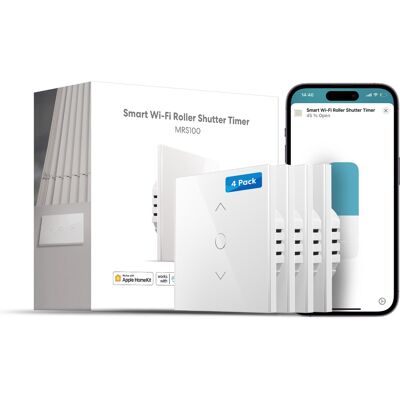 Meross Smart Wi-Fi Roller Shutter Timer Neutral Wire Required (4 pack) Meross Smart Wi-Fi Roller Shutter Timer Neutral Wire Required (4 pack)