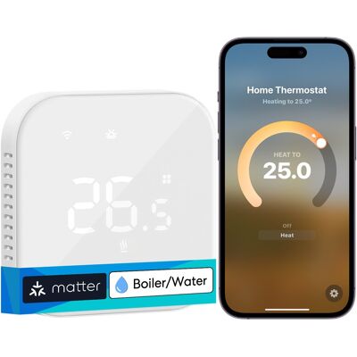 Meross Smart Wi-Fi Thermostat for Boiler/Water Heating System, bílý Meross Smart Wi-Fi Thermostat for Boiler/Water Heating System, bílý