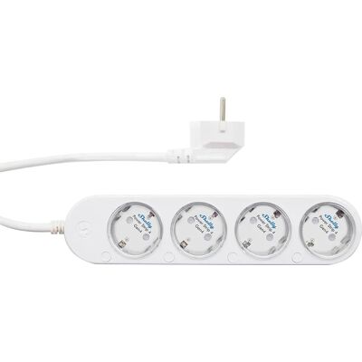 Shelly Powerstrip 4, 4zásuvka s měřením spotřeby, WiFi, bílá Shelly Powerstrip 4, 4zásuvka s měřením spotřeby, WiFi, bílá