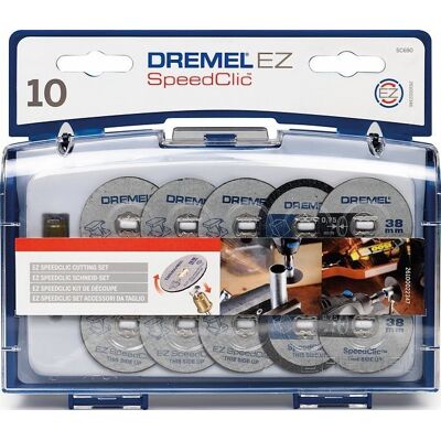 DREMEL SpeedClic sada řezných kotoučů 10 ks + upínací trn 2.615.S69.0JA DREMEL SpeedClic sada řezných kotoučů 10 ks + upínací trn 2.615.S69.0JA