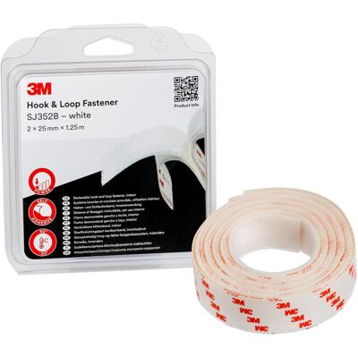 3M Hook & Loop™ háčky a smyčky SJ352BWT, transparentní, 2 x 25 mm x 1,25 m v blistru 3M Hook & Loop™ háčky a smyčky SJ352BWT, transparentní, 2 x 25 mm x 1,25 m v blistru