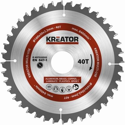Univerzální kotoučová pila Kreator 160mm - 40 zubů Univerzální kotoučová pila Kreator 160mm - 40 zubů