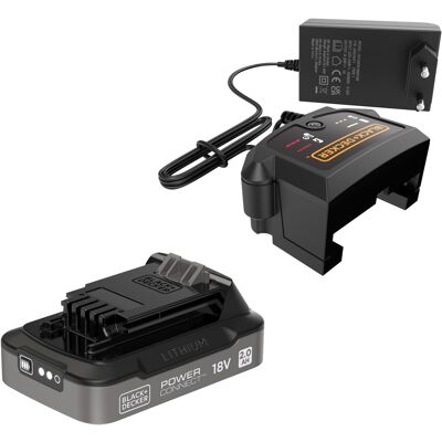 Black & Decker SOC Li-Ion baterie 18V a 1A nabíječka (2 Ah) Black & Decker SOC Li-Ion baterie 18V a 1A nabíječka (2 Ah)