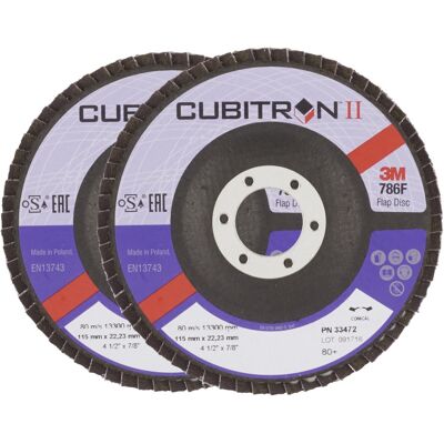 3M Cubitron II Lamelový kotouč, průměr 115 mm, zrnitost 80+, 2 ks 3M Cubitron II Lamelový kotouč, průměr 115 mm, zrnitost 80+, 2 ks