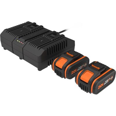 WORX WA3611 2 × AKU 4 Ah/ Duální nabíječka 2 A WORX WA3611 2 × AKU 4 Ah/ Duální nabíječka 2 A