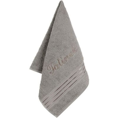 BELLATEX s.r.o. Froté ručník 50×100 Linie L/717 tm.šedá s výšivkou Tatínek BELLATEX s.r.o. Froté ručník 50×100 Linie L/717 tm.šedá s výšivkou Tatínek