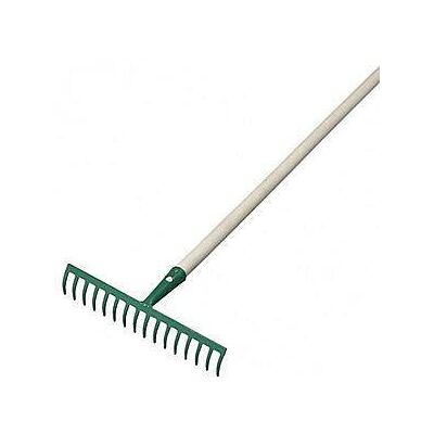J.A.D. TOOLS Hrábě kovové zelené, 16 zubů s násadou 160 cm J.A.D. TOOLS Hrábě kovové zelené, 16 zubů s násadou 160 cm