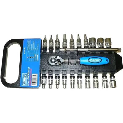 NAREX 443001386 Sada hlavic 1/4" na liště 22 dílů NAREX 443001386 Sada hlavic 1/4" na liště 22 dílů