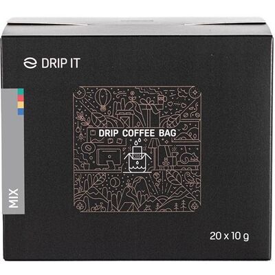 Drip it Káva ve filtru Mix Brazil, Nicaragua, Colombia, Honduras 20 × 10 g Drip it Káva ve filtru Mix Brazil, Nicaragua, Colombia, Honduras 20 × 10 g