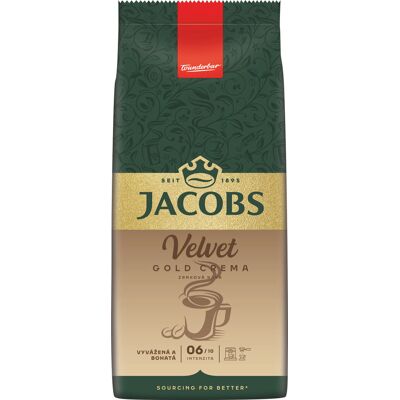 JACOBS Velvet Gold Crema, zrnková, 1000g JACOBS Velvet Gold Crema, zrnková, 1000g