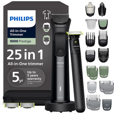 Series 9000 25v1 Multifunkční zastřihovač MG9690/30 + Philips OneBlade na tvář Series 9000 25v1 Multifunkční zastřihovač MG9690/30 + Philips OneBlade na tvář