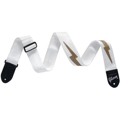 Gibson ASBOLT-WHT The Lightning Bolt Seatbelt, White Gibson ASBOLT-WHT The Lightning Bolt Seatbelt, White
