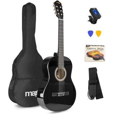 MAX music SoloArt Set klasické kytary a příslušenství, černý MAX music SoloArt Set klasické kytary a příslušenství, černý