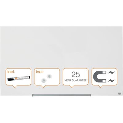 NOBO DIAMOND Glass 126x71.1cm bílá NOBO DIAMOND Glass 126x71.1cm bílá