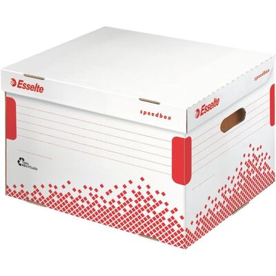 ESSELTE Speedbox, 39.2 x 30.1 x 33.4 cm, bílo-červená ESSELTE Speedbox, 39.2 x 30.1 x 33.4 cm, bílo-červená