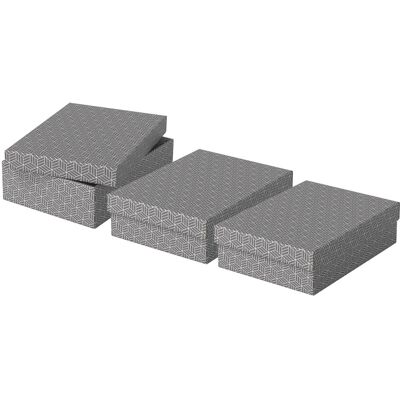 ESSELTE Home, velikost M, nízká 26.5 x 10 x 36 cm, šedá - set 3 ks ESSELTE Home, velikost M, nízká 26.5 x 10 x 36 cm, šedá - set 3 ks
