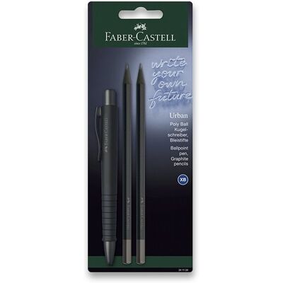 FABER-CASTELL Set Poly Ball XB Urban All Black FABER-CASTELL Set Poly Ball XB Urban All Black