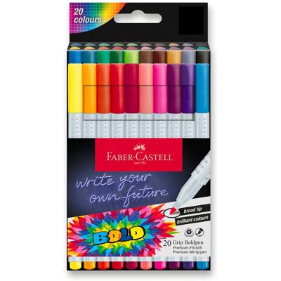 FABER-CASTELL Grip Boldpen, 20 barev FABER-CASTELL Grip Boldpen, 20 barev