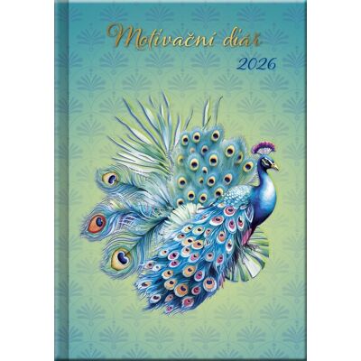 BB ART Motivační diář 2026 Páv BB ART Motivační diář 2026 Páv