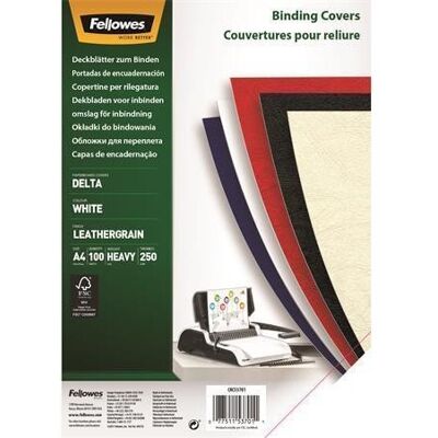 Fellowes Delta A4 zadní, bílý - balení 100 ks Fellowes Delta A4 zadní, bílý - balení 100 ks