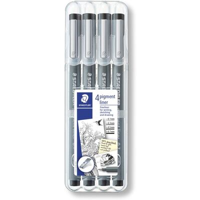 Staedtler Pigment Liner černý, 4 velikosti hrotu Staedtler Pigment Liner černý, 4 velikosti hrotu