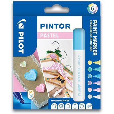 PILOT Pintor Medium Pastel, sada 6 ks PILOT Pintor Medium Pastel, sada 6 ks