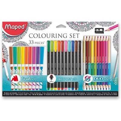 MAPED Colouring, sada pastelek, fixů a linerů, 33 ks MAPED Colouring, sada pastelek, fixů a linerů, 33 ks