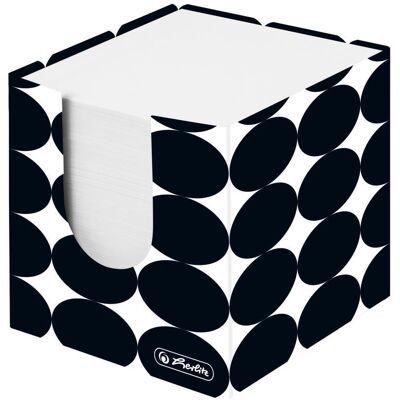HERLITZ Špalík Just Black 9 × 9 × 9 cm, 700 lístků, box HERLITZ Špalík Just Black 9 × 9 × 9 cm, 700 lístků, box