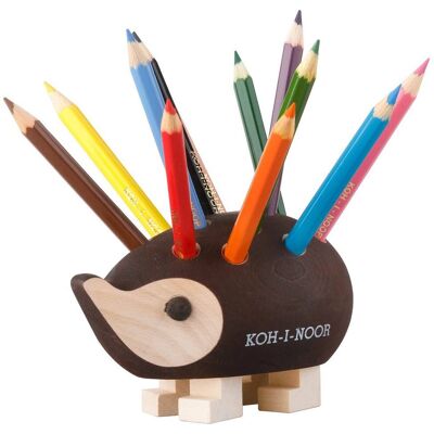 KOH-I-NOOR 9960S dřevěný ježek s pastelkami hnědý, mini 12 ks KOH-I-NOOR 9960S dřevěný ježek s pastelkami hnědý, mini 12 ks