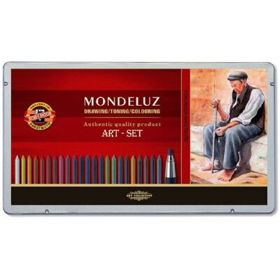 KOH-I-NOOR Mondeluz 3796/32 akvarelová kreslířská souprava v plechovém pouzdře 32 ks KOH-I-NOOR Mondeluz 3796/32 akvarelová kreslířská souprava v plechovém pouzdře 32 ks