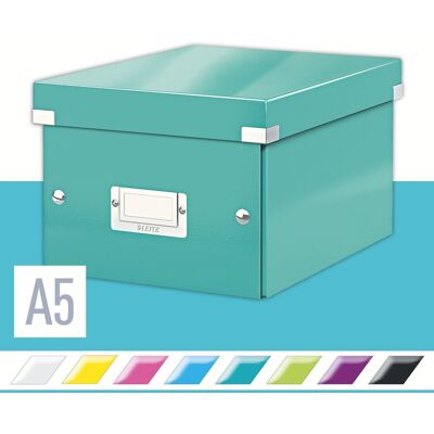 LEITZ WOW Click & Store A5 22 x 16 x 28.2 cm, ledově modrá LEITZ WOW Click & Store A5 22 x 16 x 28.2 cm, ledově modrá