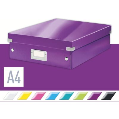 LEITZ WOW Click & Store A4 28.1 x 10 x 37 cm, purpurová LEITZ WOW Click & Store A4 28.1 x 10 x 37 cm, purpurová