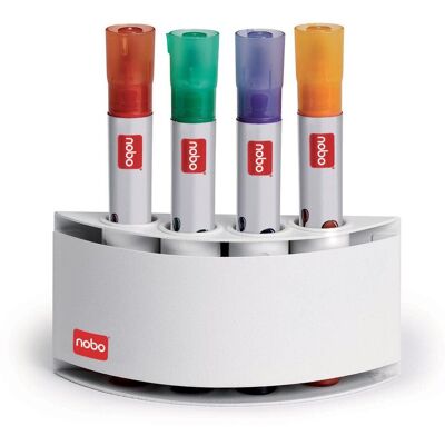 NOBO Magnetic Pen Holder, zaoblený, bílý NOBO Magnetic Pen Holder, zaoblený, bílý