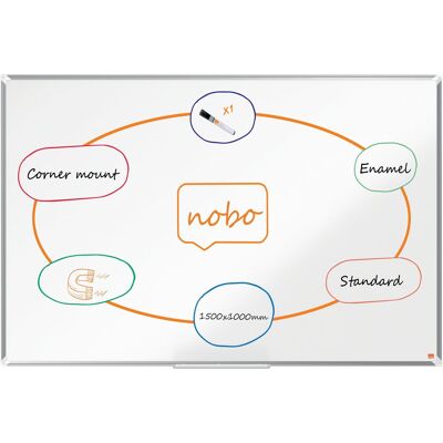 NOBO Premium Plus smaltovaná 150 x 100 cm, bílá NOBO Premium Plus smaltovaná 150 x 100 cm, bílá