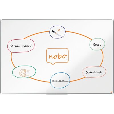 NOBO Premium Plus 180 x 120 cm, bílá NOBO Premium Plus 180 x 120 cm, bílá
