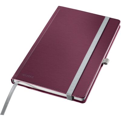 LEITZ Style A5, tvrdé desky, čtverečkovaný, červený LEITZ Style A5, tvrdé desky, čtverečkovaný, červený