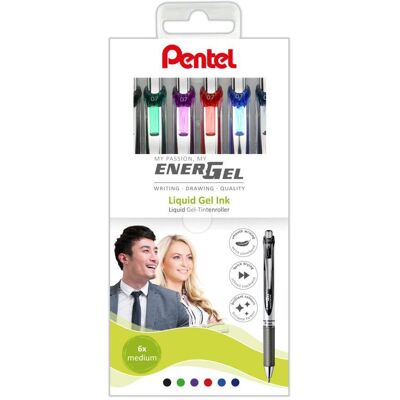 PENTEL Energel BL77-6, 0.7 mm - sada 6 barev PENTEL Energel BL77-6, 0.7 mm - sada 6 barev