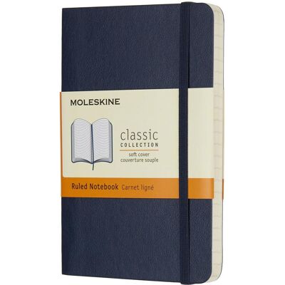 MOLESKINE S, měkké desky, linkovaný, modrý MOLESKINE S, měkké desky, linkovaný, modrý