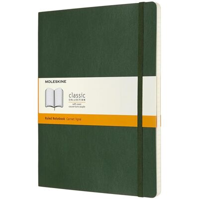 MOLESKINE XL, měkké desky, linkovaný, zelený MOLESKINE XL, měkké desky, linkovaný, zelený