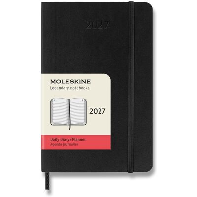 MOLESKINE 2027 S denní, měkké desky, černý MOLESKINE 2027 S denní, měkké desky, černý