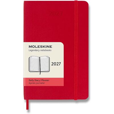 MOLESKINE 2027 S denní, měkké desky, červený MOLESKINE 2027 S denní, měkké desky, červený