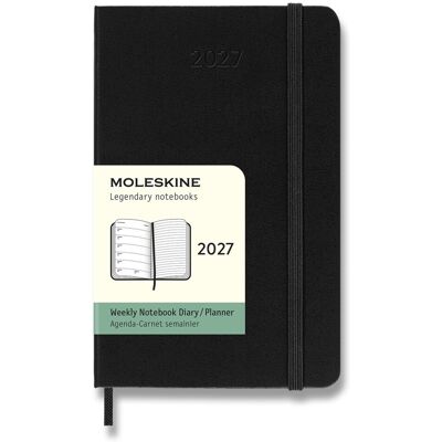 MOLESKINE 2027 S týdenní, tvrdé desky, černý MOLESKINE 2027 S týdenní, tvrdé desky, černý