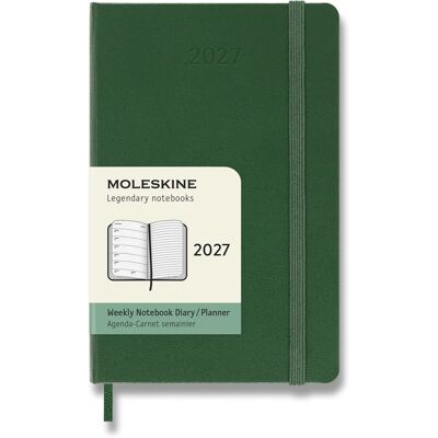 MOLESKINE 2027 S týdenní, tvrdé desky, zelený MOLESKINE 2027 S týdenní, tvrdé desky, zelený
