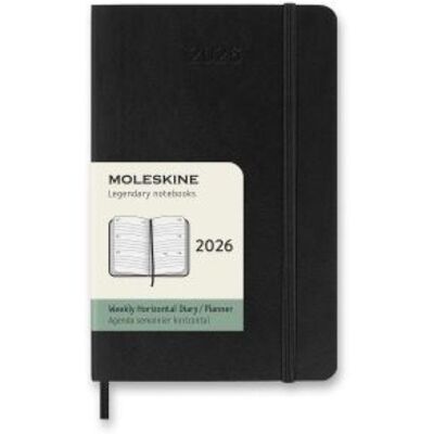 MOLESKINE 2027 S horizontální týdenní, měkké desky, černý MOLESKINE 2027 S horizontální týdenní, měkké desky, černý