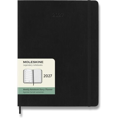 MOLESKINE 2027 XL týdenní, měkké desky, černý MOLESKINE 2027 XL týdenní, měkké desky, černý
