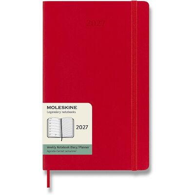 MOLESKINE 2027 L týdenní, měkké desky, červený MOLESKINE 2027 L týdenní, měkké desky, červený