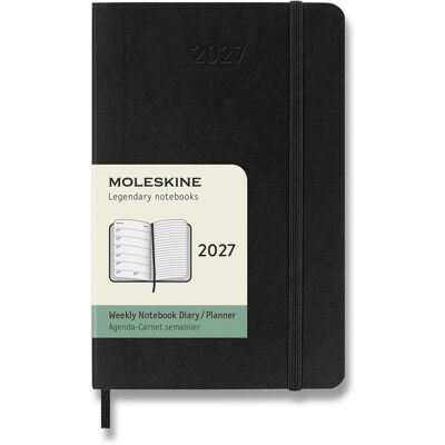 MOLESKINE 2027 S měsíční, měkké desky, černý MOLESKINE 2027 S měsíční, měkké desky, černý