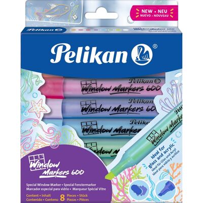 Pelikan na okno, 8 barev Pelikan na okno, 8 barev